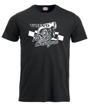 T-shirt Turbocharger Volvo logo text checker
